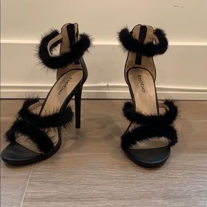 Bebe fuzzy heels
